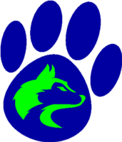 Husky paw print logo